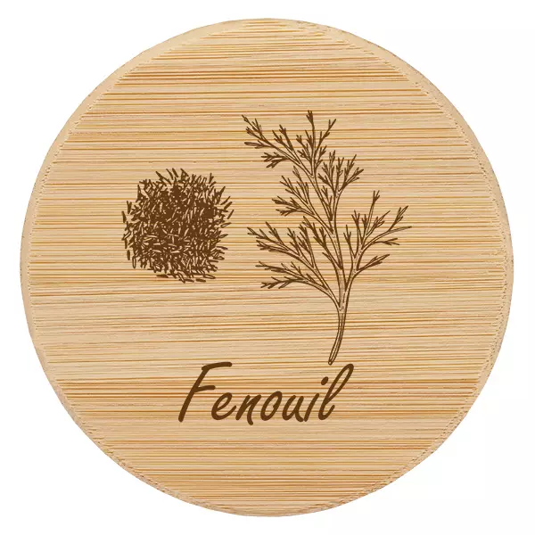 Couvercle en bois "Fenouil" pour WECK RR60