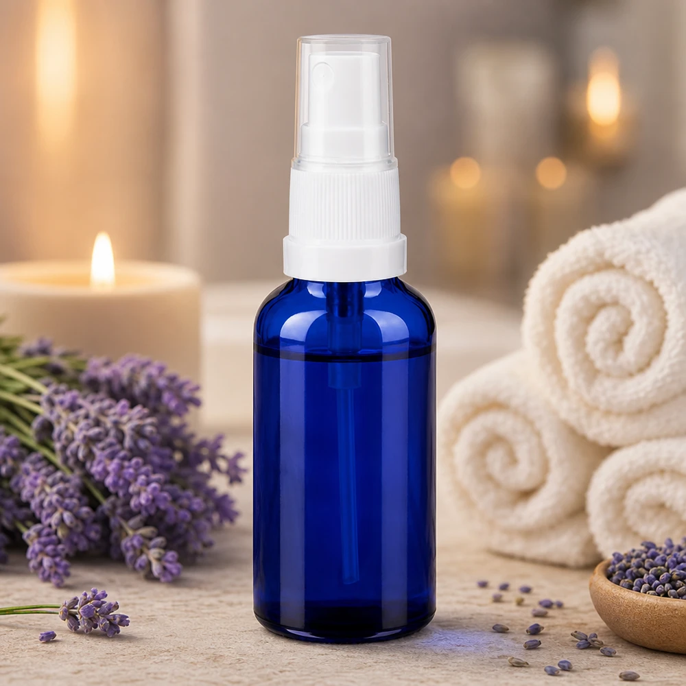 Vielseitige 30ml Flasche mit Sprühaufsatz für Gesichtswasser und Pflegesprays