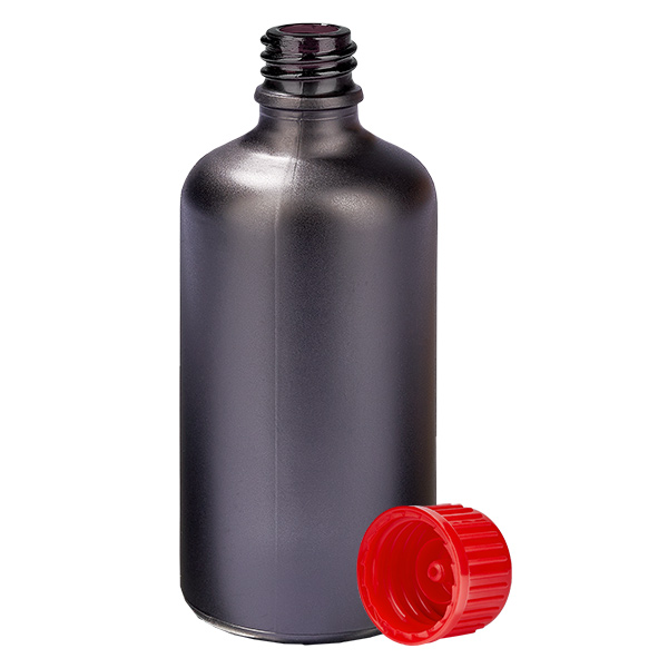 100ml láhev 11mm šroubovací uzávěr červená standard BlackLine UT18/100 100ml láhev 11mm šroubovací uzávěr červená standard BlackLine UT18/100