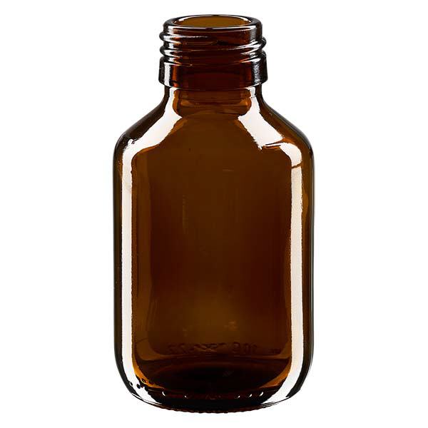 Hn&#283;d&#225; lahvi&#269;ka na l&#233;ky o objemu 100 ml, bez uz&#225;v&#283;ru PP28 ApoGlas