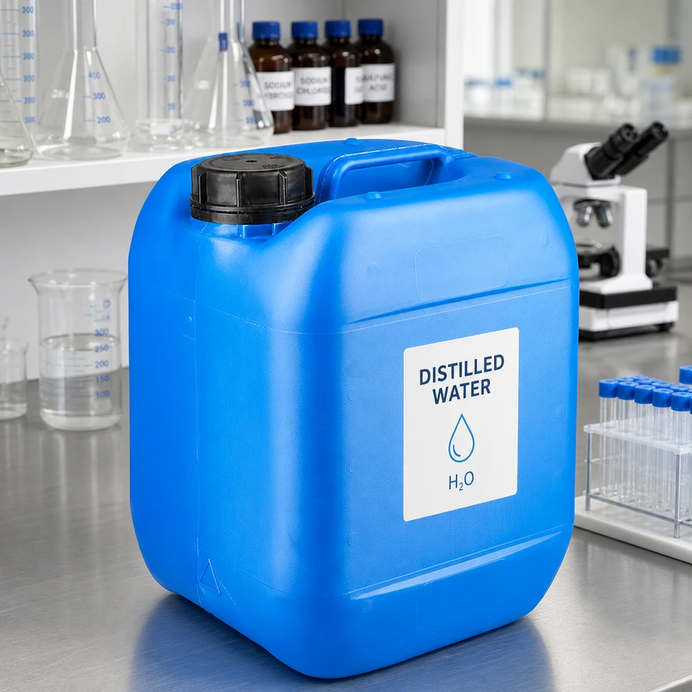 Robuster 5L Kanister in Blau mit OV Schraubverschluss für chemische Flüssigkeiten