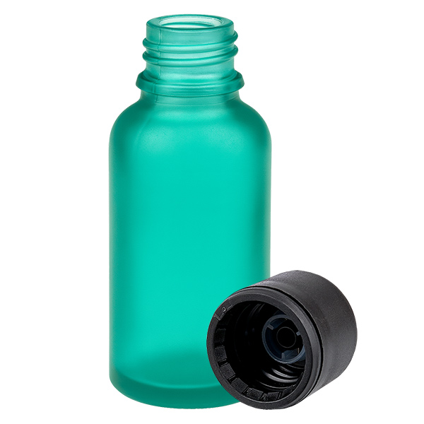 30ml láhev 11mm šroubovací uzávěr černý tamper evidentní uzávěr GreenLine UT18/30 30ml láhev 11mm šroubovací uzávěr černý tamper evidentní uzávěr GreenLine UT18/30
