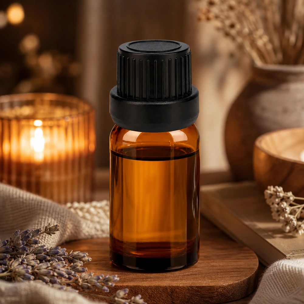 Kleine Vorratsflasche 5ml aus braunem Glas mit dichtem Verschluss für Reise und unterwegs