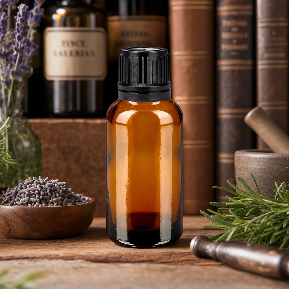 Elegante 30ml Glasflasche BrownLine Serie mit 11mm Öffnung für präzise Dosierung