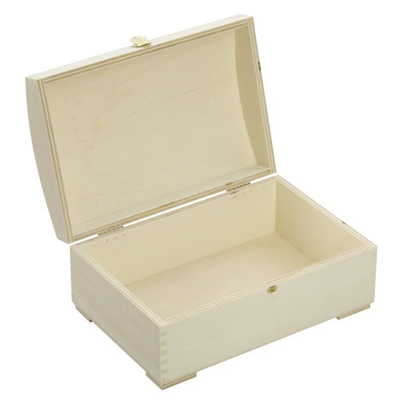 D&#345;ev&#283;n&#253; box (truhla) se zahnut&#253;m v&#237;kem 26x17x11cm