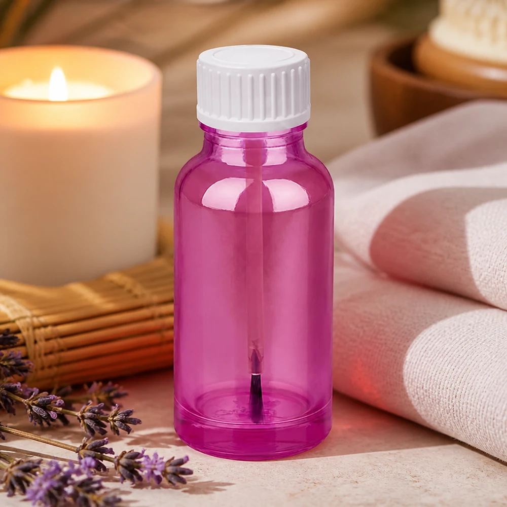 20ml lahvička se štětečkem bílá standardní PurpleLine UT18/20 20ml Glasflasche mit Pinselverschluss in moderner Purple Line Optik für Beauty-Anwendungen