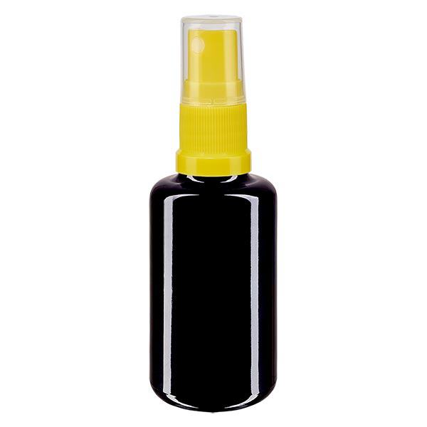 Lékárenská lahvička violet 30ml s rozprašovacím uzávěrem žlutá Lékárenská lahvička violet 30ml s rozprašovacím uzávěrem žlutá