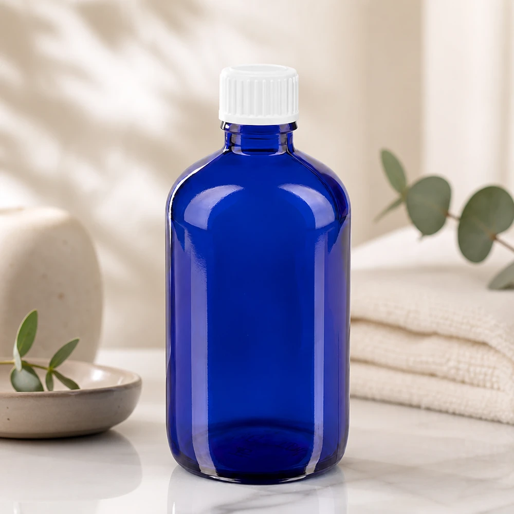 Apothekerflasche Blauglas 100ml mit Tropfverschluss für Tinkturen und Heilmittel