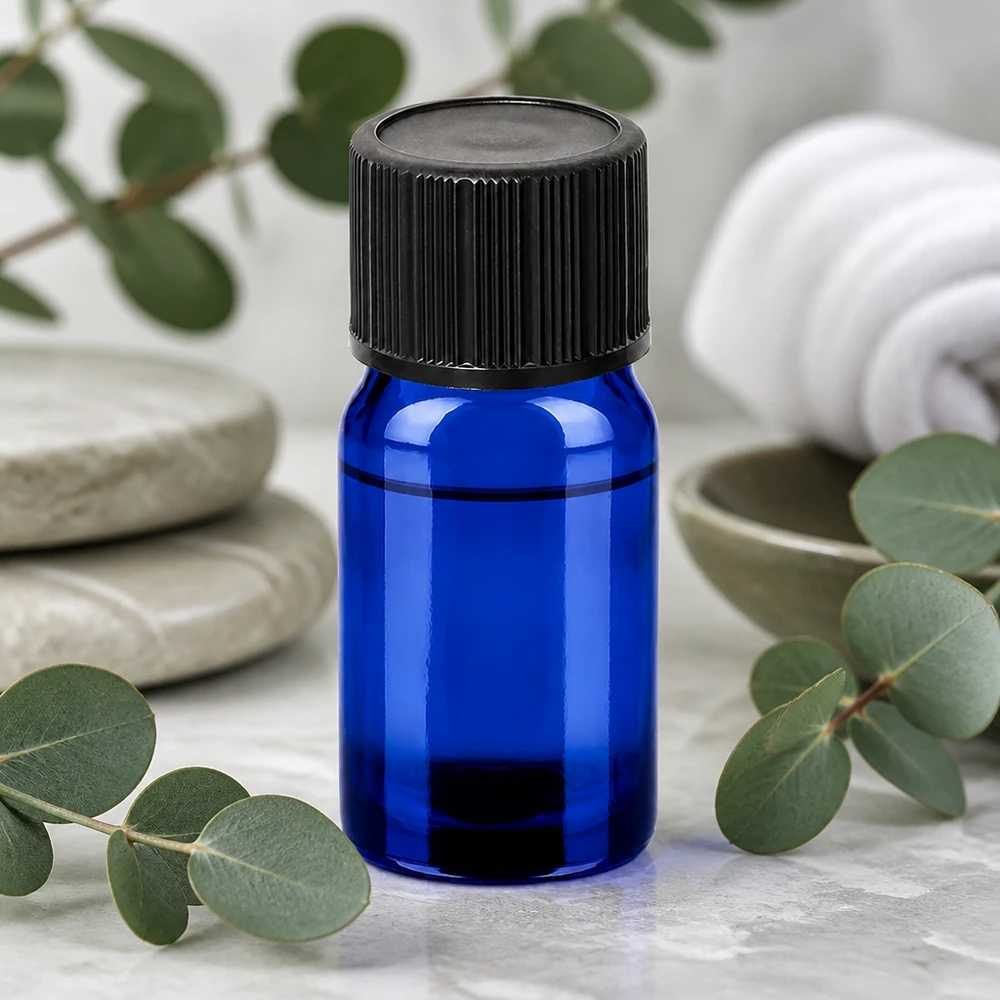 5ml lahvička s kapátkem 1mm černá standardní uzávěr BlueLine UT18/5 Ergonomische 5ml Tropfflasche mit rutschfestem schwarzem Verschluss für einfache Handhabung
