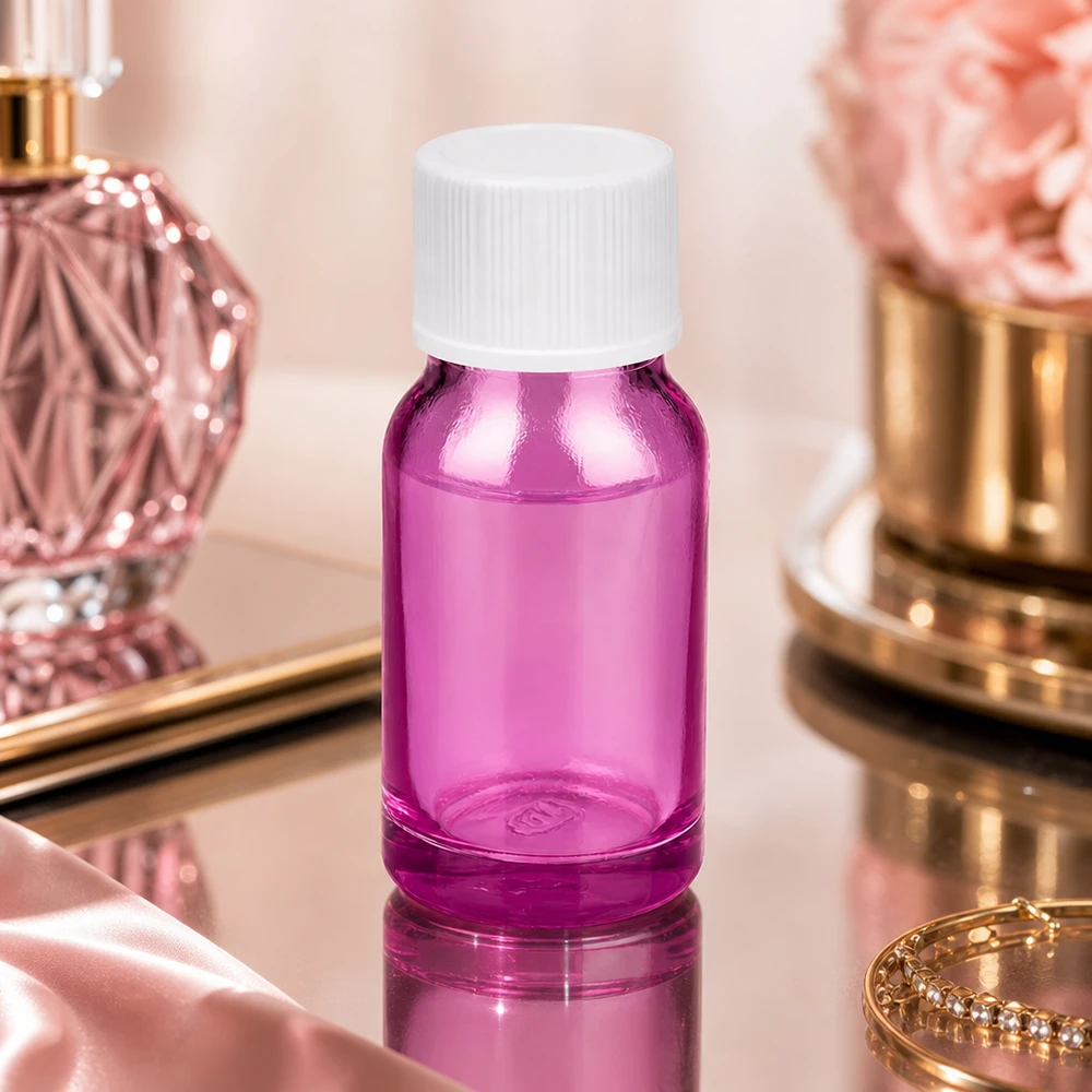 10ml láhev se šroubovacím uzávěrem 11 mm bílá standardní PurpleLine UT18/10 Premium 10ml Flasche violett mit weißem Standardverschluss ideal für professionelle Kosmetiker