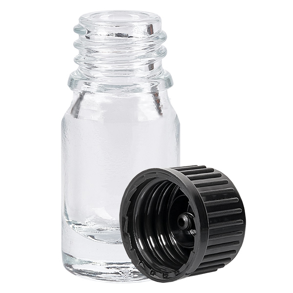 5ml láhev 11mm šroubovací uzávěr černá Standard ClearLine UT18/5 5ml láhev 11mm šroubovací uzávěr černá Standard ClearLine UT18/5
