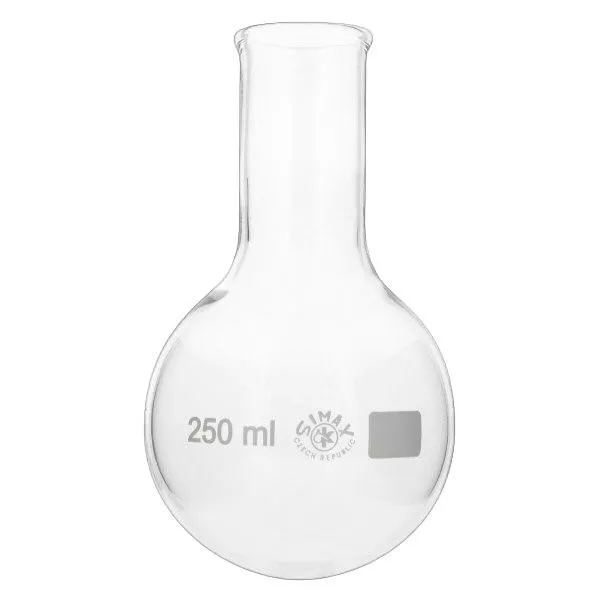 Baňka s kulatým dnem 250 ml s úzkým hrdlem Baňka s kulatým dnem 250 ml s úzkým hrdlem