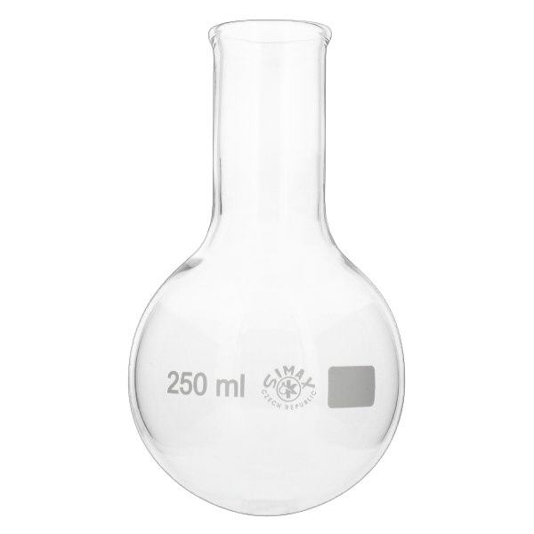 Baňka s kulatým dnem 250 ml s úzkým hrdlem Baňka s kulatým dnem 250 ml s úzkým hrdlem