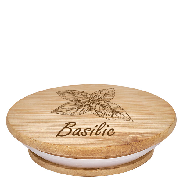 Couvercle en bois "Basilic" pour WECK RR60 Couvercle en bois "Basilic" pour WECK RR60