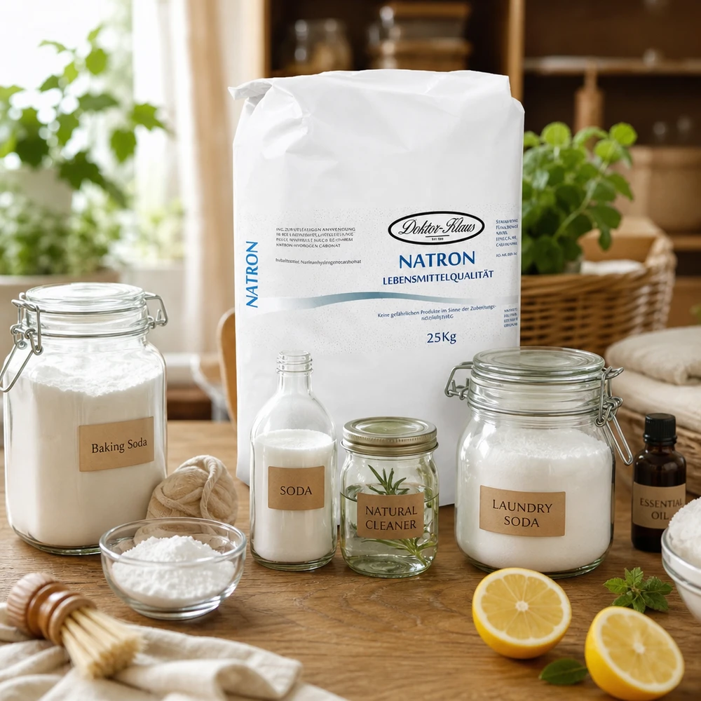 Prášek hydrogenuhličitanu sodného (hydrogenuhličitan sodný) 25kg 25kg Natron Großpackung mit reinem weißen Pulver für Wäschepflege und Geruchsneutralisierung