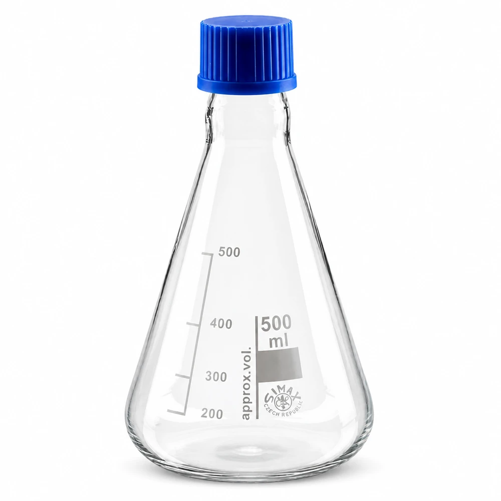 Konischer Laborkolben 500ml für Mischen und Aufbewahren mit auslaufsicherem Verschluss