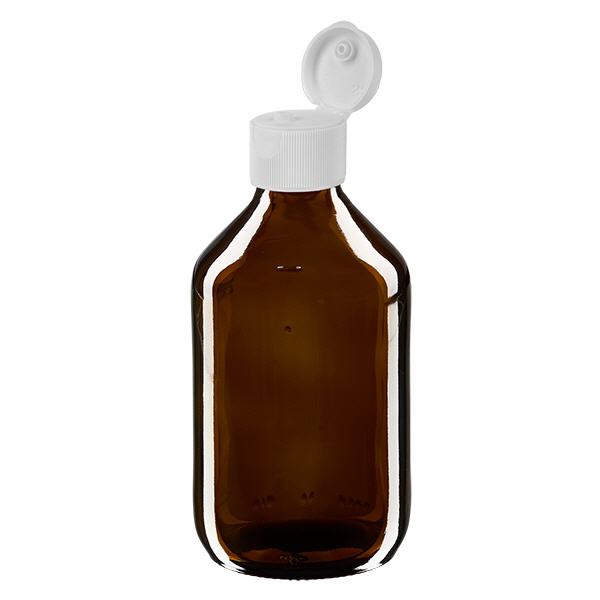 250ml lahvička na léky hnědá, s flip-top uzávěrem ApoGlas 250ml lahvička na léky hnědá, s flip-top uzávěrem ApoGlas