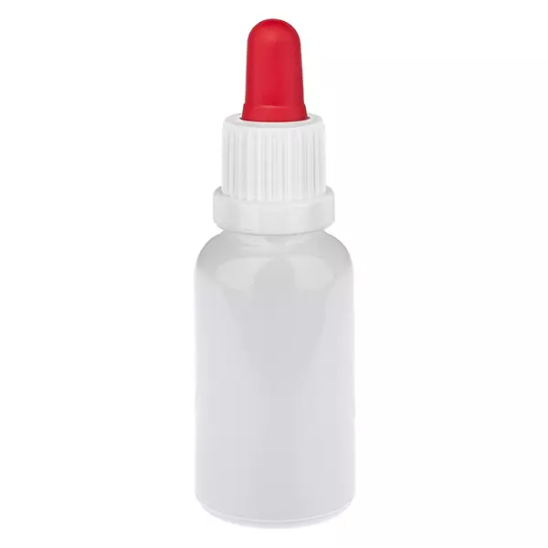 20ml lahvička s kapátkem, bílá/červená, bezpečnostní uzávěr WhiteLine UT18/20 20ml lahvička s kapátkem, bílá/červená, bezpečnostní uzávěr WhiteLine UT18/20