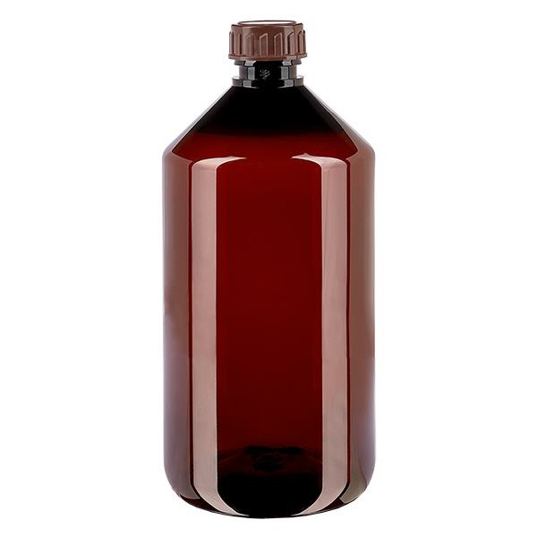 PET láhev 750ml s hnědým uzávěrem standard PET láhev 750ml s hnědým uzávěrem standard