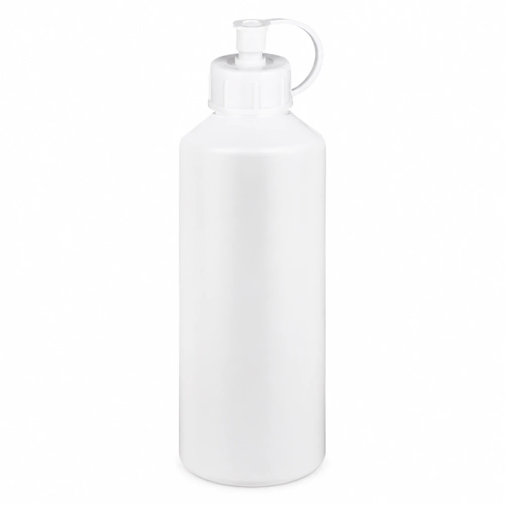 Lékárenská láhev HDPE 100ml bílá s rozprašovacím uzávěrem Bílá lékárenská lahvička z HDPE o objemu 100 ml s plastovým rozprašovacím uzávěrem