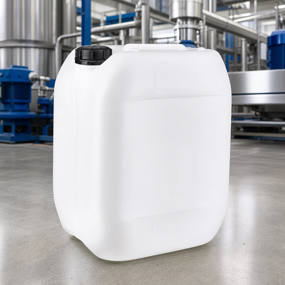 Kanystr 10 litrů se šroubovacím uzávěrem Uzávěr proti neoprávněné manipulaci Transluzenter Leerkanister 10 Liter mit griffigem Schraubverschluss für Chemikalien und Reinigungsmittel