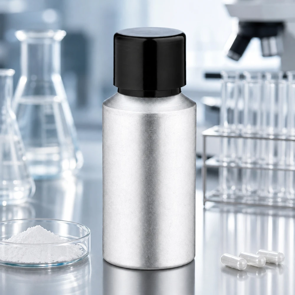30ml Aluminium-Vorratsflasche mit matter Beizung und stabiler Schraubkappe für den Laboreinsatz