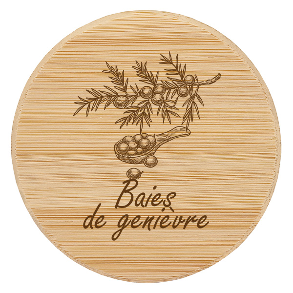 Couvercle en bois &quot;baies de geni&#232;vre&quot; pro WECK RR60