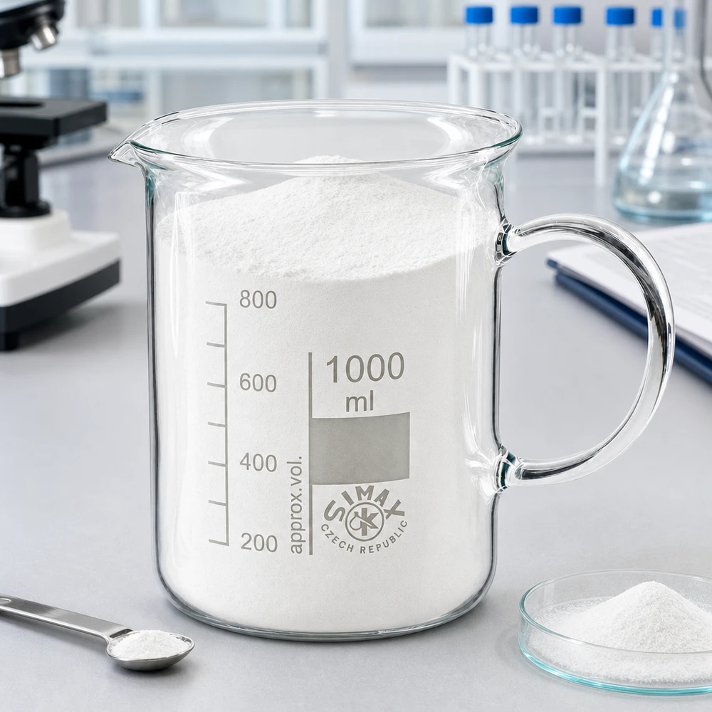 Kádinka 1000ml z borosilikátového skla, s rukojetí Großes Becherglas mit Henkel 1000ml Fassungsvermögen für chemische Laborexperimente geeignet