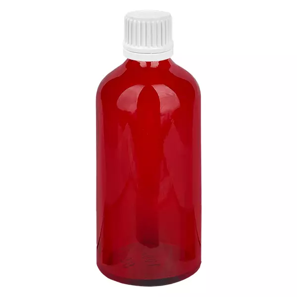 100ml lahvička s kapátkem 0,7mm bílá s tamper-evidentním uzávěrem RedLine UT18/100