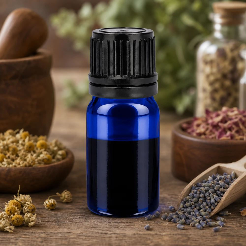 Lahvička 5ml 11mm šroubovací uzávěr černý BlueLine UT18/5 s ochranným uzávěrem proti manipulaci 5ml Glasflasche mit schwarzem SV Verschluss perfekt für DIY Kosmetik und Mischungen