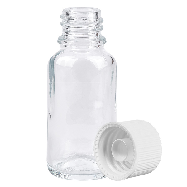 20ml láhev 6mm šroubovací uzávěr černá standard ClearLine UT18/20 20ml láhev 6mm šroubovací uzávěr černá standard ClearLine UT18/20