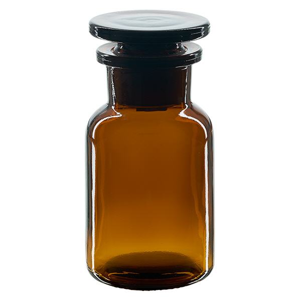 L&#225;hev s kulat&#253;m ramenem 100ml hn&#283;d&#225; se &#353;irok&#253;m hrdlem sklen&#283;n&#225; z&#225;tka