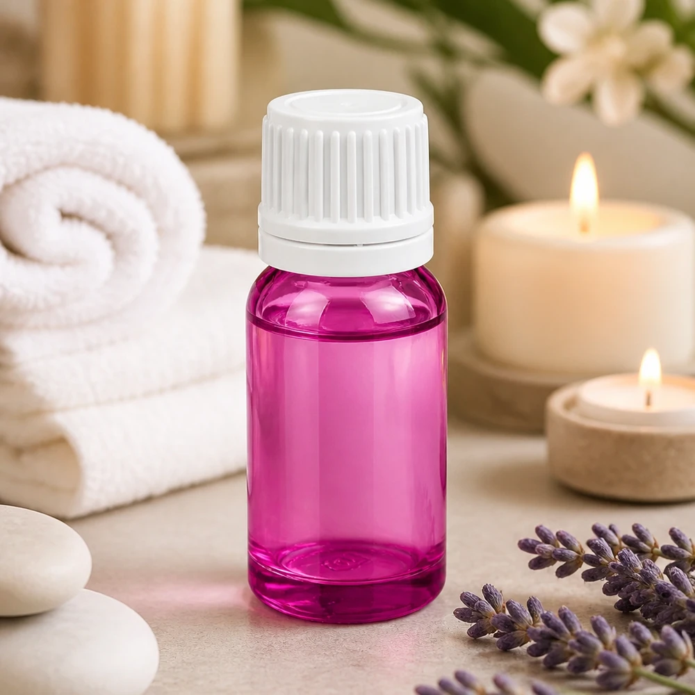 10ml Glasflasche violett mit hygienischem weißen Verschluss für sterile Lagerung