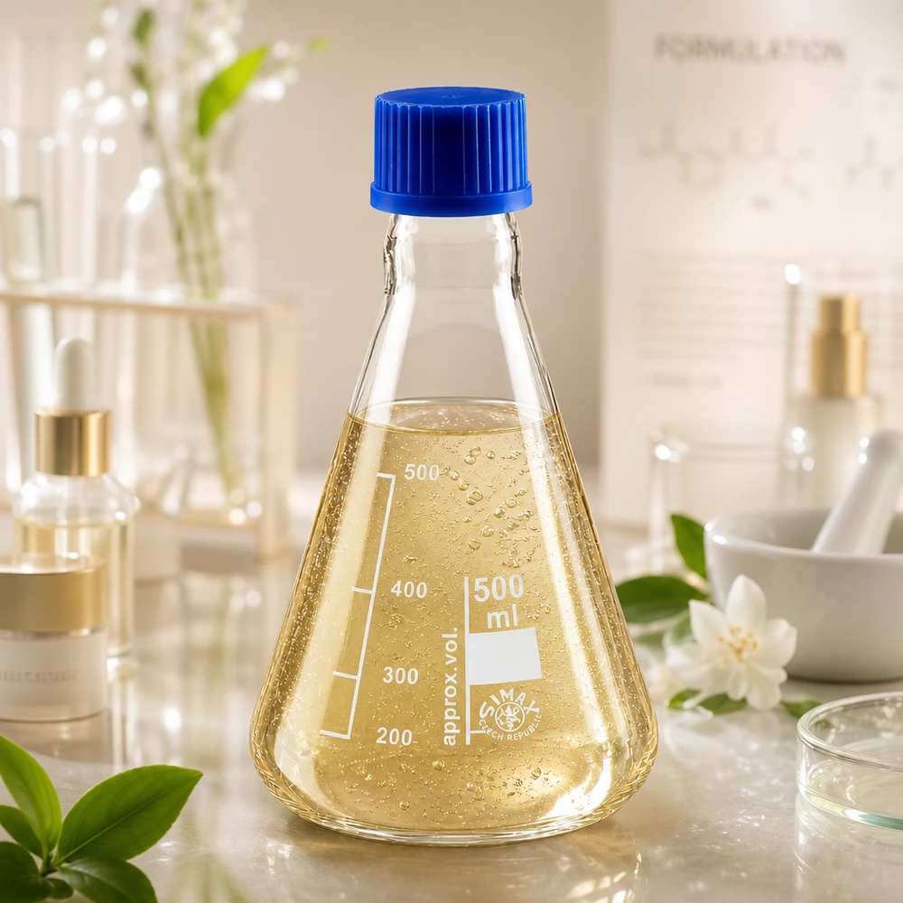 Erlenmeyerova baňka 500ml se šroubovacím uzávěrem Wissenschaftlicher Erlenmeyerkolben 500ml aus klarem Glas für professionelle Laborarbeit