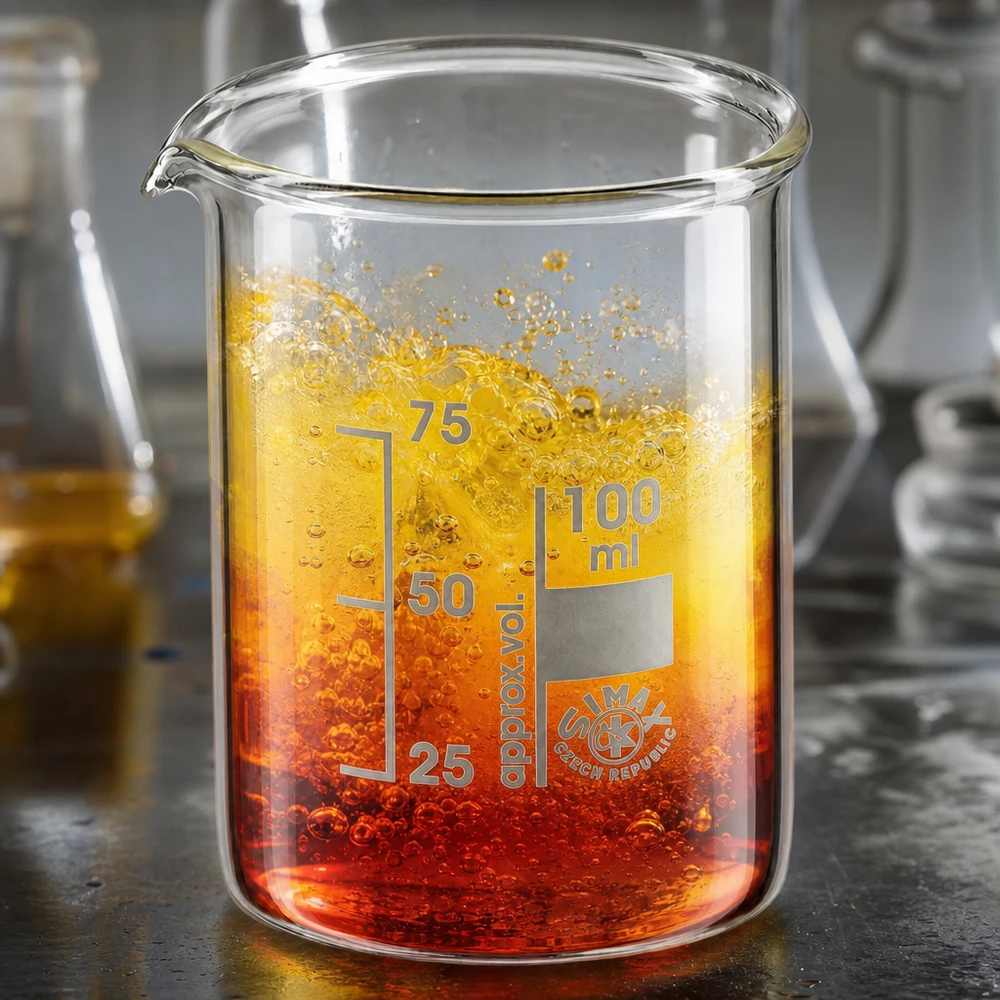 Kádinka 100ml z borosilikátového skla, nízký tvar. Robustes Borosilikatglas Becherglas 100ml für Labor und Forschung mit klarer Graduierung