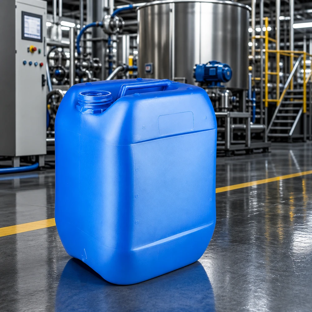 Kanystr 10 litrů modrý bez uzávěru Stapelbarer blauer Kunststoffkanister 10 Liter ohne Deckel mit integriertem Griffbügel