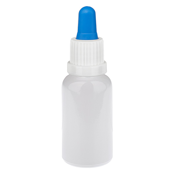 20ml lahvička s pipetou bílá/modrá bezpečnostní uzávěr WhiteLine UT18/20 20ml lahvička s pipetou bílá/modrá bezpečnostní uzávěr WhiteLine UT18/20