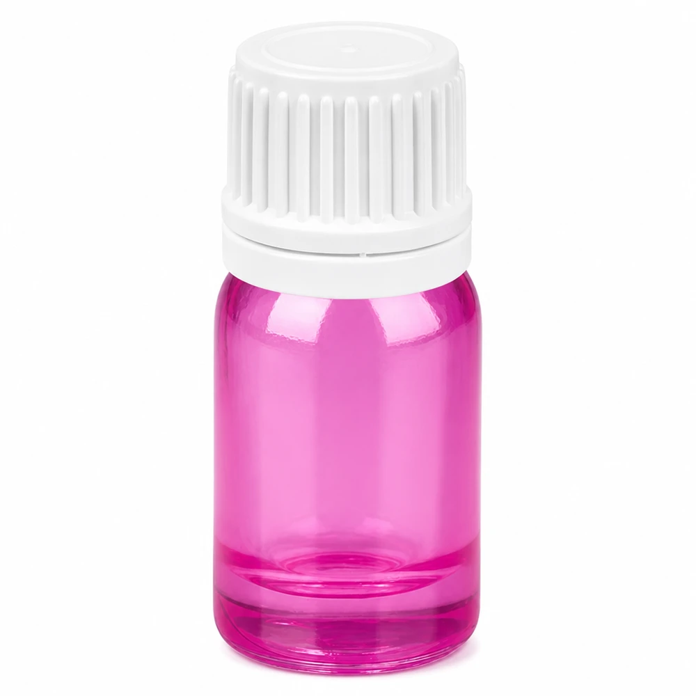 Hochwertige 5ml Violettglas Flasche mit weißem Schraubdeckel für Laboranwendungen