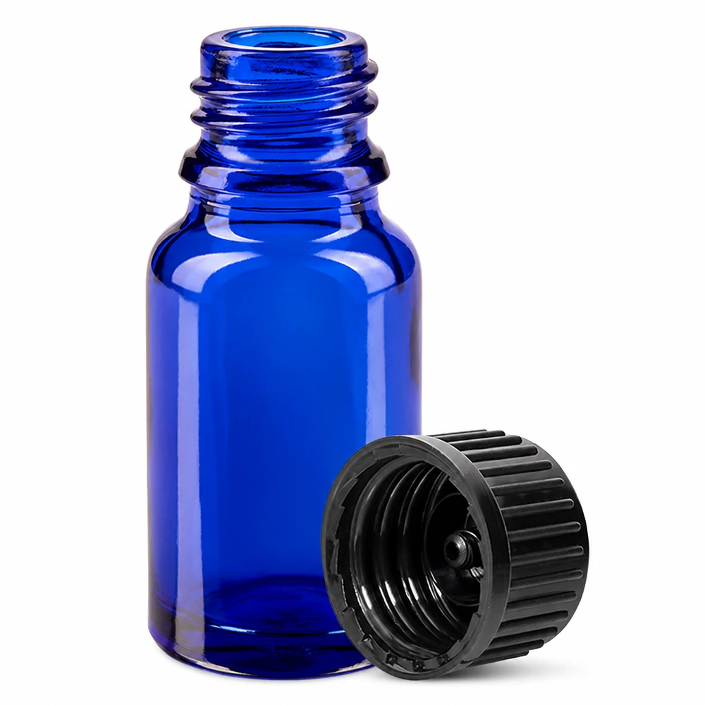 10ml lahvička 11mm šroubovací uzávěr černá standardní BlueLine UT18/10