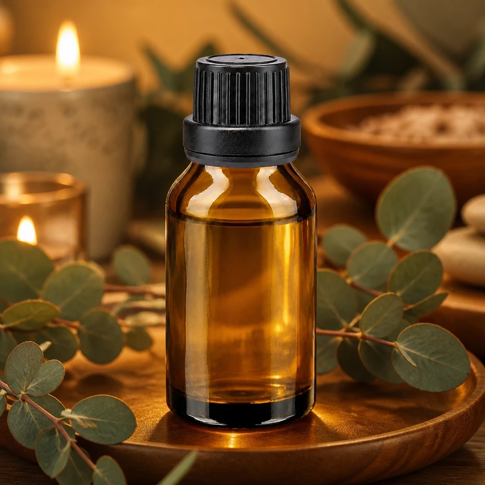 Lékárenská lahvička hnědá 15ml se šroubovacím uzávěrem černá s nepropustným uzávěrem Kompakte Braunglasflasche 15ml Schraubverschluss schwarz mit Dichtung für Naturprodukte