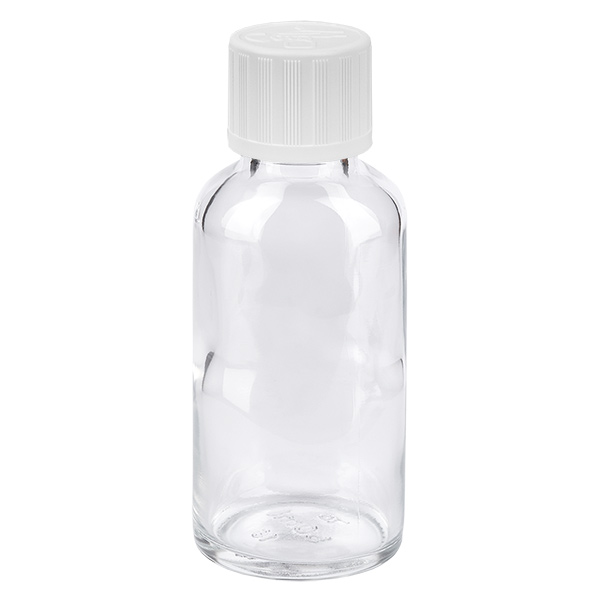 20ml láhev 11mm šroubovací uzávěr bílý standardní tamper evident ClearLine UT18/20 20ml láhev 11mm šroubovací uzávěr bílý standardní tamper evident ClearLine UT18/20