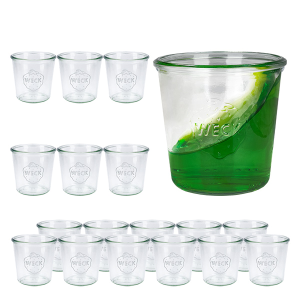 Sada 18 sklenic Weck o objemu 580 ml: Sada 18 sklenic Weck o objemu 580 ml. Sada 18 sklenic Weck o objemu 580 ml: Sada 18 sklenic Weck o objemu 580 ml.