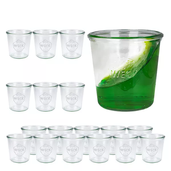 Sada 18 sklenic Weck o objemu 580 ml: Sada 18 sklenic Weck o objemu 580 ml.