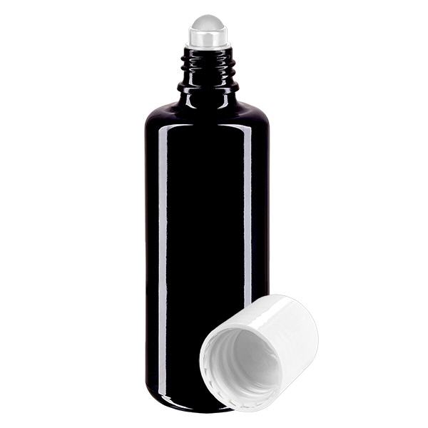 Lékárenská láhev viol 100ml roll-on uzávěr bílá Lékárenská láhev viol 100ml roll-on uzávěr bílá