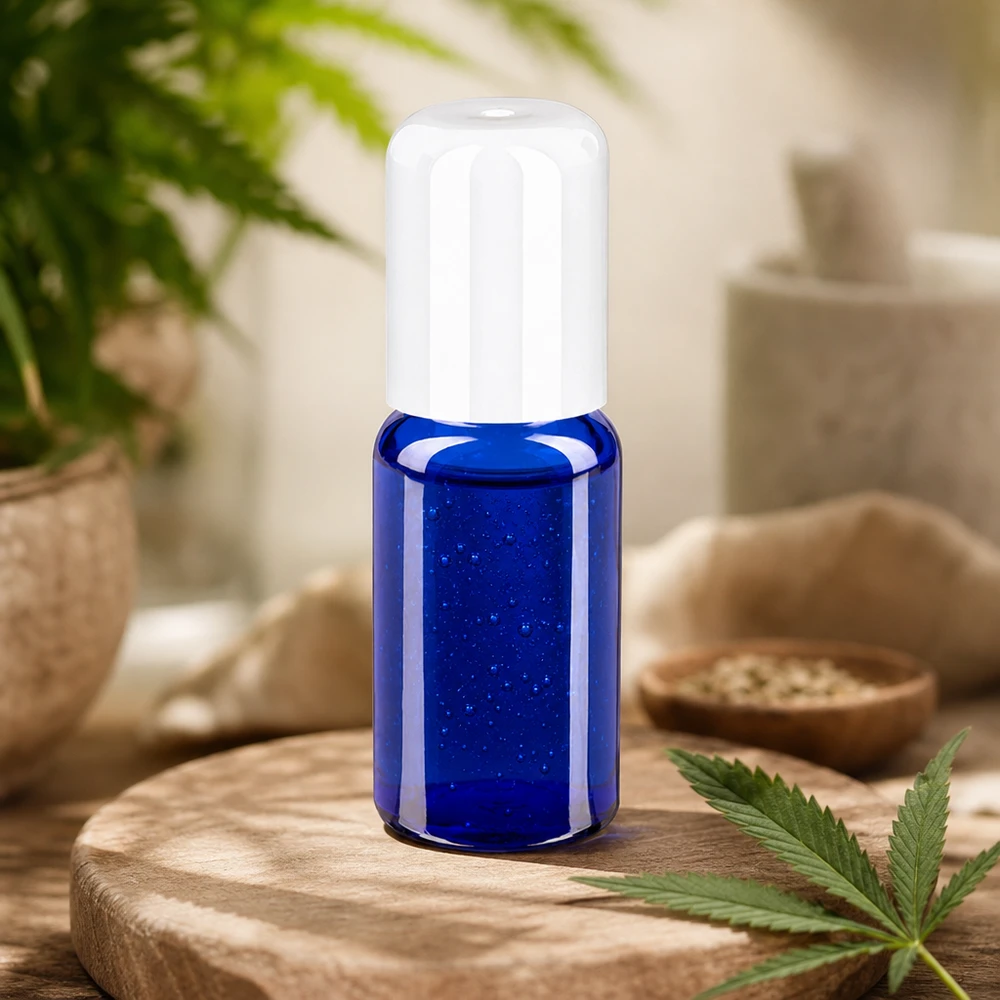 10ml roll-on lahvička bílá standardní uzávěr BlueLine UT18/10 Elegante 10ml Glasflasche mit Roll-On Funktion ideal für Reise und unterwegs