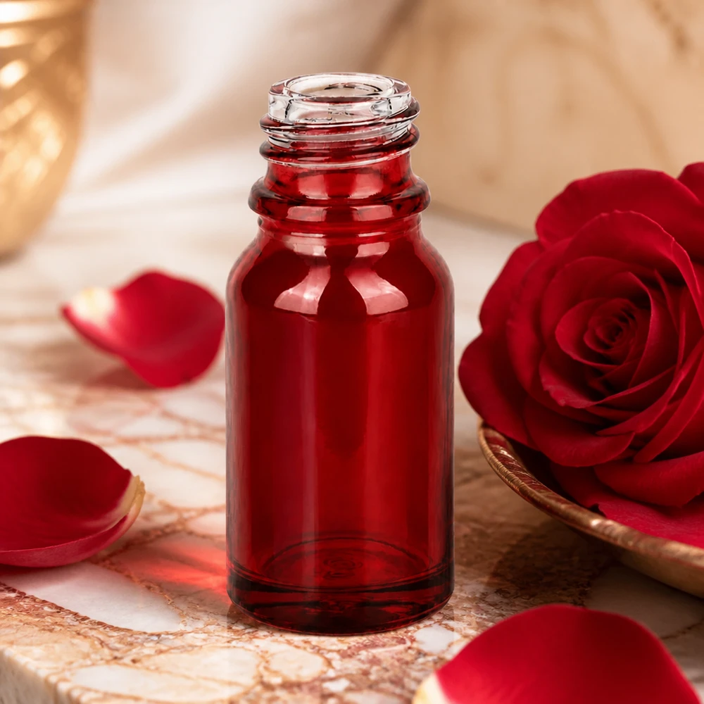 10ml lékárenská lahvička RedLine UT18/10 UNiTWIST Premium 10ml Apothekenflasche RedLine in kraftvollem Rot für hochwertige Flüssigkeiten