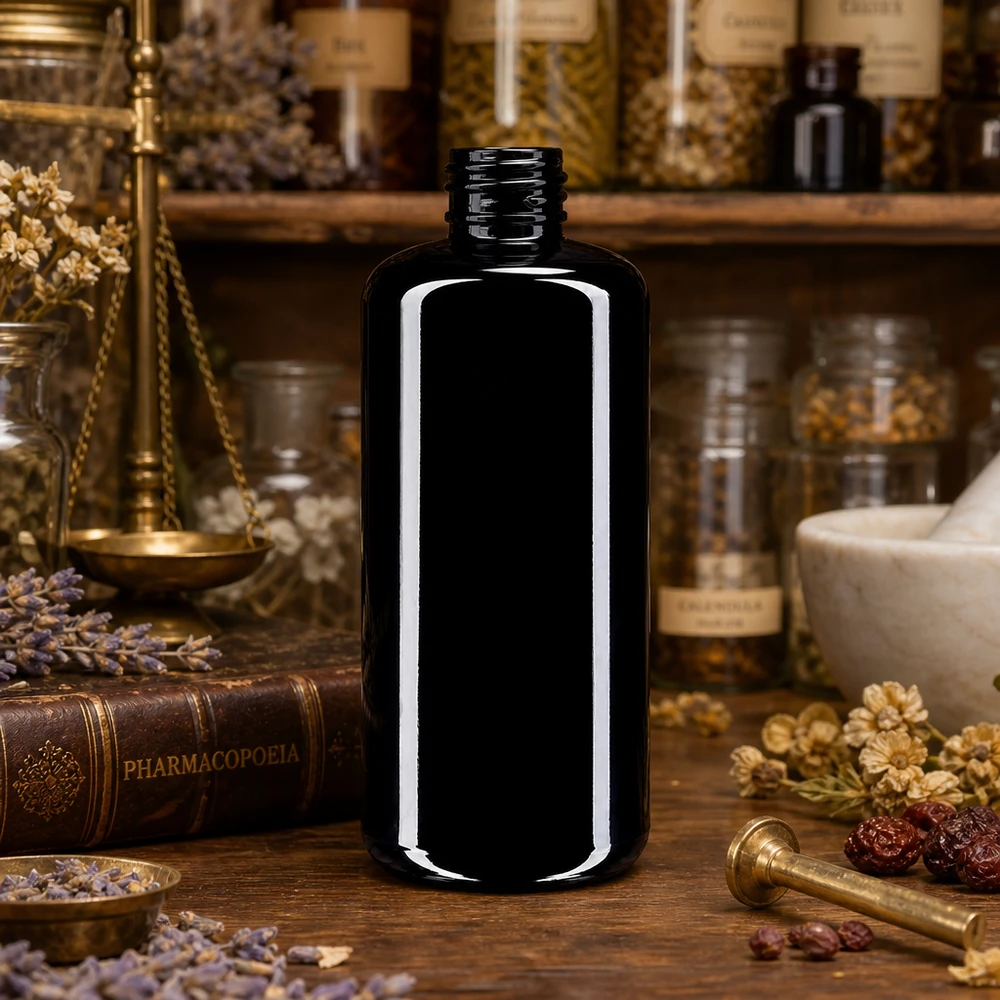 Fialová skleněná láhev 200ml 410/24 Moderne 200ml Draco Violettglasflasche mit ergonomischem Design für einfache Handhabung im Alltag