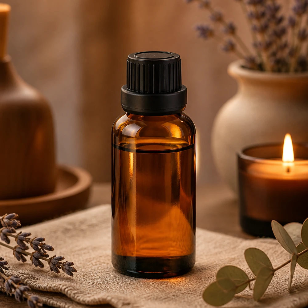 20ml lahvička s kapátkem 2mm černá tamper-evidentní uzávěr BrownLine UT18/20 Handliche 20ml Tropfflasche mit ergonomischem schwarzem Verschluss für mobile Aromatherapie