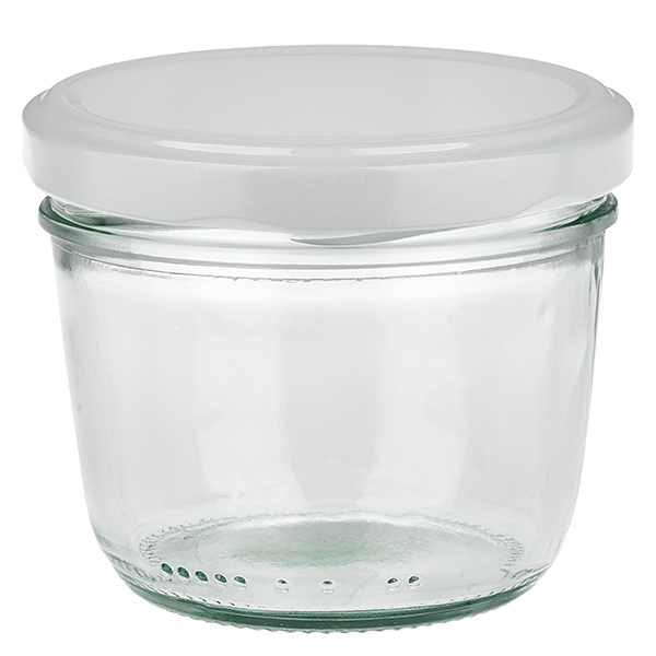 230ml sklenice s v&#237;&#269;kem BasicSeal b&#237;l&#225; UNiTWIST