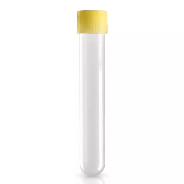 Zkumavky 13ml, 16/100, šroubovací uzávěr žlutý